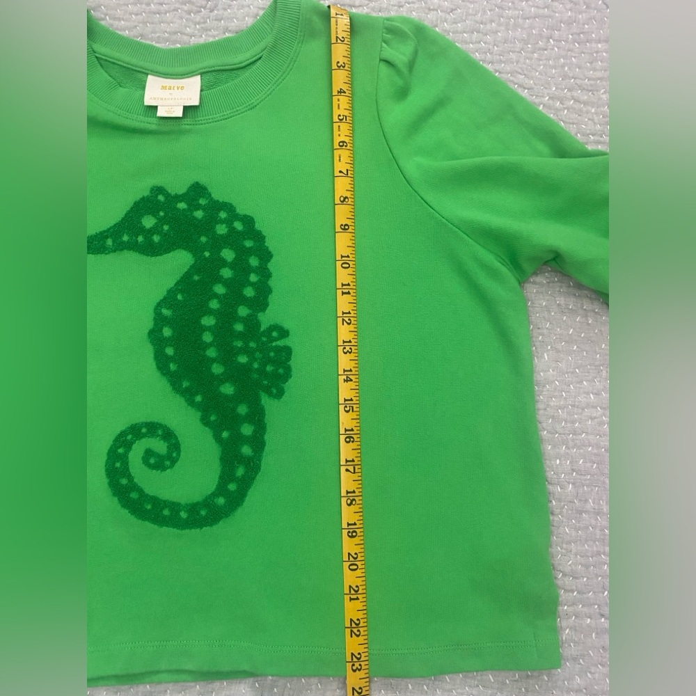💚🐚 Maeve Seahorse Tufted Sweatshirt 🐚🩵 - Picture 10 of 14